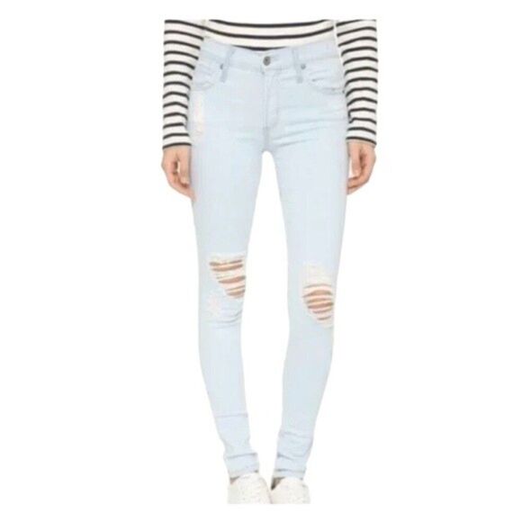 James Jeans Twiggy Distressed Light Wash Skinny Jeans Size 31 Revolve - Picture 2 of 10